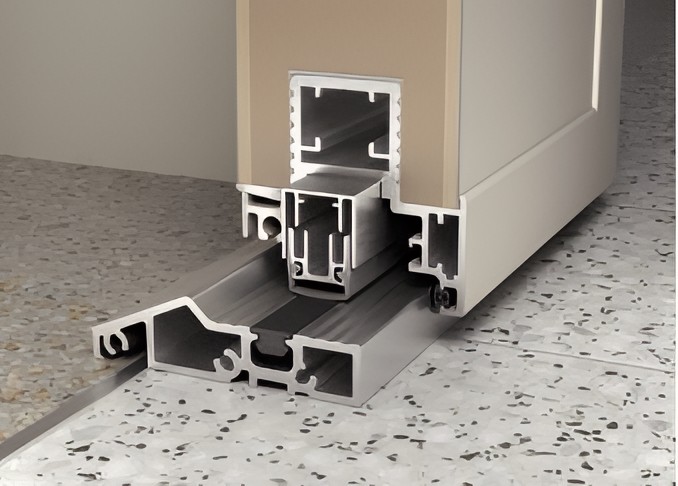 Geschlossene Wohnungstür, dahinter ruhiger Wohnraum